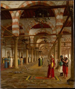  Cairo Painting - Public Prayer in the Mosque of Amr Cairo Greek Arabian Orientalism Jean Leon Gerome